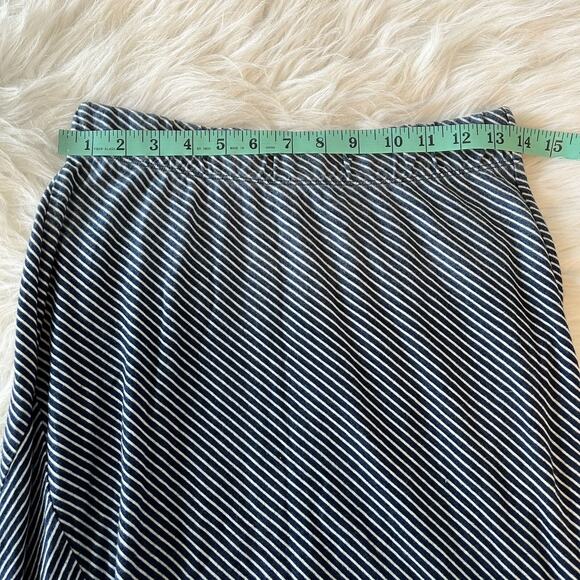 AG Adriano Goldschmied Midi Skirt Women's XS‎ Stripped Stretch Knit High Low Hem - Picture 7 of 8